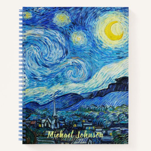 Carnet Le monogramme de nuit étoilé de Vincent Van Gogh (Devant)