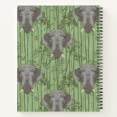 Carnet Le Motif blanc des éléphants majestueux Lotus (Dos)