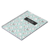 Carnet Le motif | de chien de pitbull ajoutent votre nom (Côté gauche)