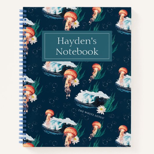 Carnet Le Motif de la méduse blanche Lotus Ocean (Devant)