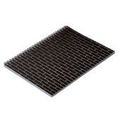 Carnet Le mur en brique noire foncée a une surface rugueu (Côté gauche)