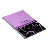 Carnet Le noir pourpre nommé fait sur commande (Côté Droit)