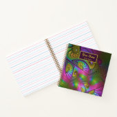 Carnet Le nom de fractale abstraite trippy lumineuse colo (Intérieur)