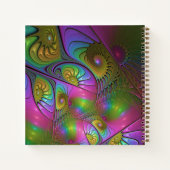 Carnet Le nom de fractale abstraite trippy lumineuse colo (Dos)