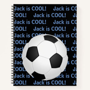 Carnet Le nom personnalisé de l'enfant "est Cool" Footbal