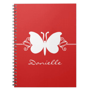 Carnet Le papillon tourbillonne carnet, rouge