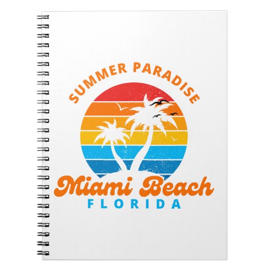 Carnet Le Paradis d'été Miami Beach Floride-coucher-Palms (Devant)