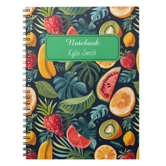 Carnet Le paradis tropical vif : Conception de fruits exo (Devant)