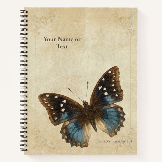 Carnet Le Paradoxe du Saphir : Charaxes Smaragdalis (Devant)
