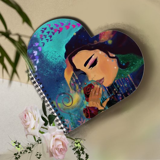 Carnet Le parfum du coeur rose