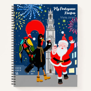 Carnet Le Père Noël et le coq toast au Nouvel An