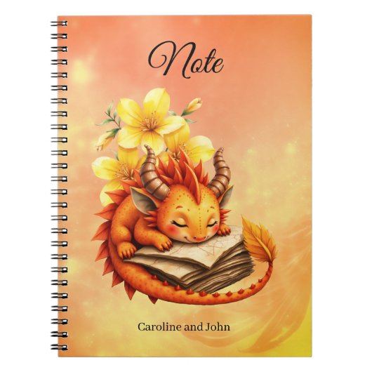 Carnet Le petit dragon mystique. (Devant)