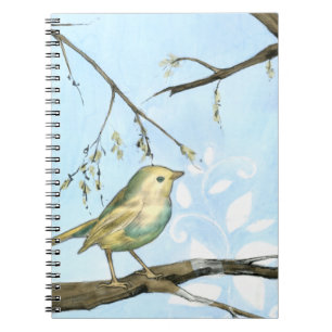 Carnet Le petit oiseau jaune était perché sur une branc