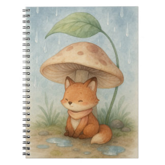 Carnet Le Petit Renard dans la pluie
