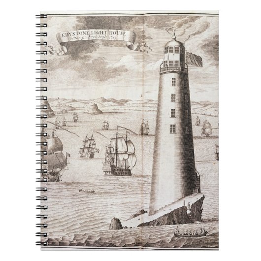 Carnet Le phare d'Eddystone, gravé par Hendrick Hul (Devant)