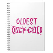 Carnet Le plus âgé avec un seul enfant traversé (Devant)