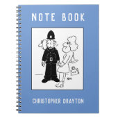 Carnet Le policier a un Clock Face Cartoon. (Devant)