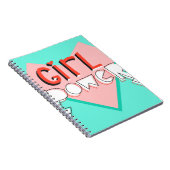 Carnet Le pouvoir de la fille. Design mignon avec slogan (Côté Droit)