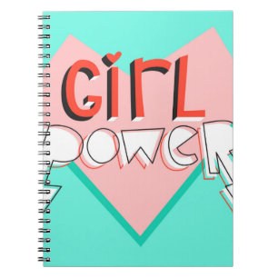 Carnet Le pouvoir des filles. Design mignon avec slogan g