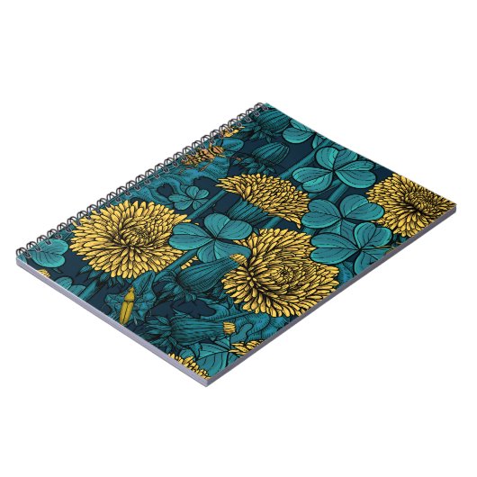 Carnet Le pré en jaune et bleu (Côté gauche)