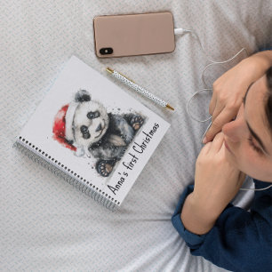 Carnet Le premier Noël de Bamboo Bear, personnalisé
