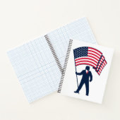 Carnet Le président Trump porte le drapeau des États-Unis (Intérieur)