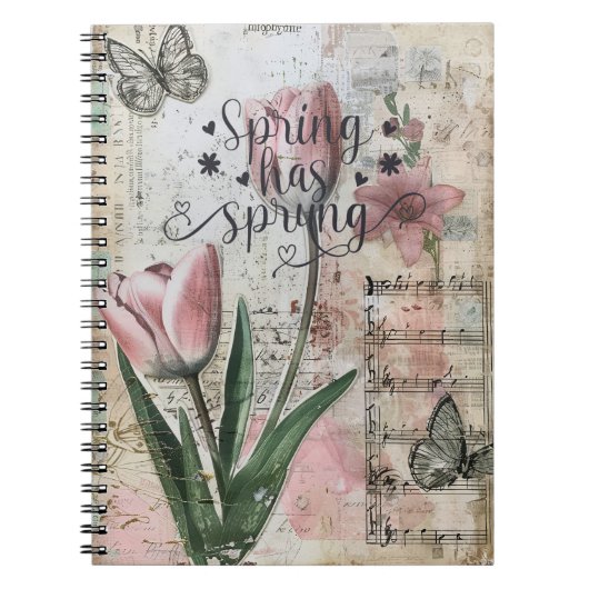 Carnet Le Printemps A Sprung : Une Florale Inspiré (Devant)