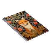 Carnet Le renard et les fleurs rouges style Art nouveau (Côté Droit)