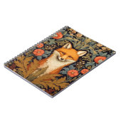 Carnet Le renard et les fleurs rouges style Art nouveau (Côté gauche)