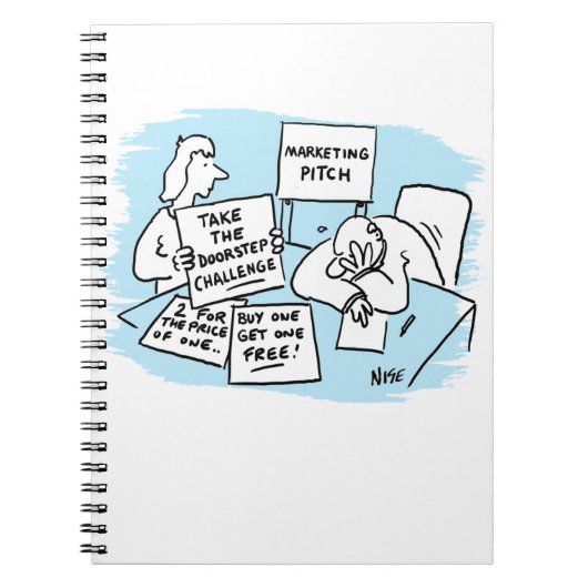 Carnet Le responsable marketing endure un argumentaire de (Devant)