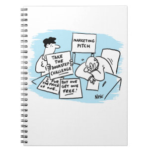 Carnet Le responsable marketing subit un argumentaire de 