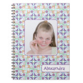 Carnet Le rétro modèle photo de la fille géométrique de (Devant)