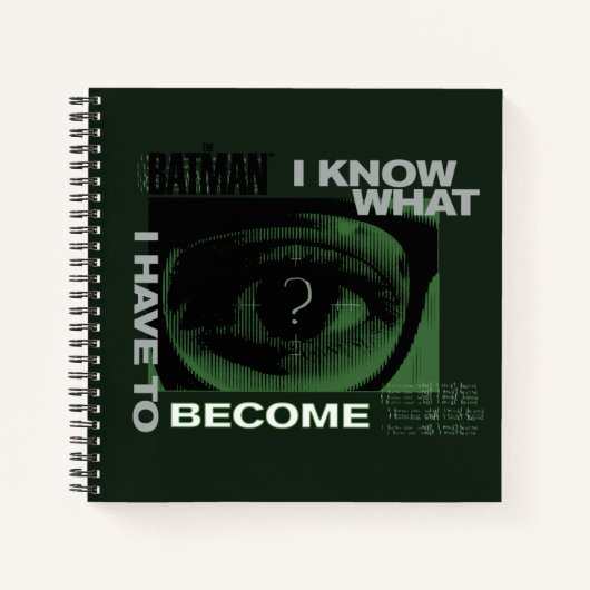 Carnet Le Riddler "Je Sais Ce Que Je Dois Devenir" (Devant)