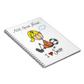 Carnet Le schéma blond cadeaux de bâton de fille du (Côté Droit)