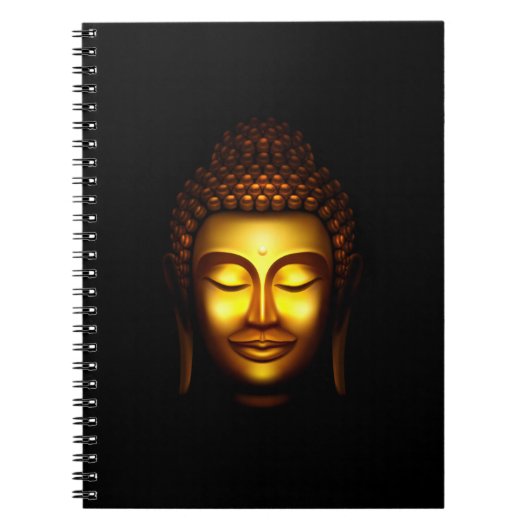 Carnet Le Seigneur souriant Bouddha Gold et Noir (Devant)