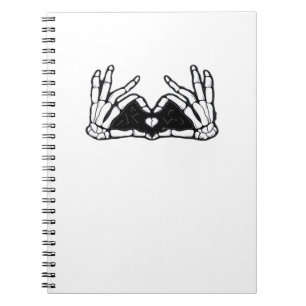 Carnet Le Squelette Met La Tête D'Un Coeur