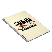 Carnet Le sushi est ma Saint Valentin, sushi (Côté Droit)