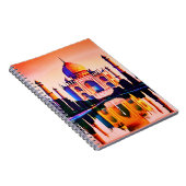 Carnet Le Taj Mahal contre un ciel couché de soleil (Côté Droit)