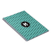 Carnet Le terrain de volley est mon joyeux endroit turquo (Côté Droit)