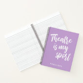 Carnet Le théâtre est mon Sport mignon Lilac violet Perso (Intérieur)