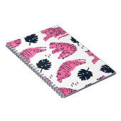 Carnet Le tigre rose se trouve dans différentes positions (Côté Droit)