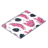 Carnet Le tigre rose se trouve dans différentes positions (Côté gauche)