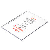 Carnet Le tout police (Côté gauche)