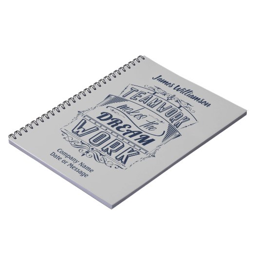 Carnet Le travail d'équipe des employés rend le rêve réal (Côté gauche)