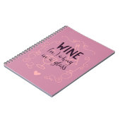 Carnet Le vin drôle est un trou dans un verre (Côté gauche)