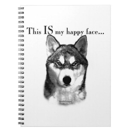 Carnet Le visage heureux du malamute (Devant)