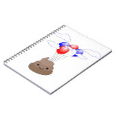 Carnet Le vol Poo Emoji avec ballons (Côté gauche)