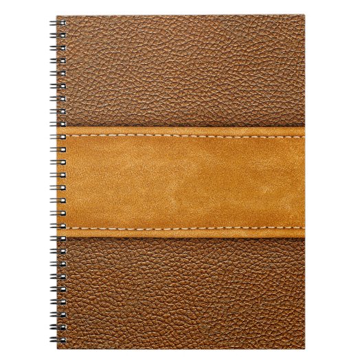 Carnet Leather Luxe : Elégance Brown avec points (Devant)