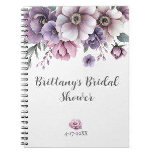 Carnet L'eau de lavande aquarelle florale pour la fête de