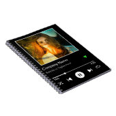 Carnet Lecteur de Musique de Couverture d'Album Noir Mode (Côté Droit)